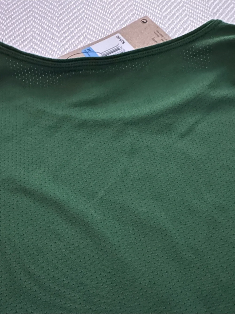 Nike Green Performance Long-Sleeve Top with White Swoosh